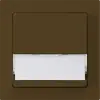 Tasto di suoneria INC A/1L kallysto marrone con porta-etichetta 37×15mm 