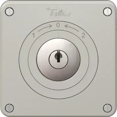 Contatto rotativo NEVO, con serratura&2 chiavi, KS, 1->0<-2, grigio chiaro 