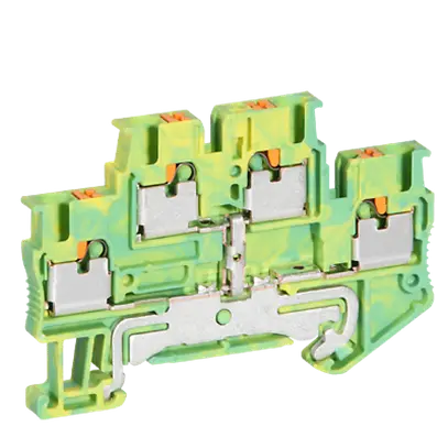 Morsetto a 2 piani PE CLIPLINE 0.14…1.5mm² verde/giallo 