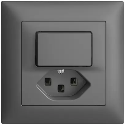 Combinaison ENC 3/1L+T23 16A EDIZIOdue gris foncé 