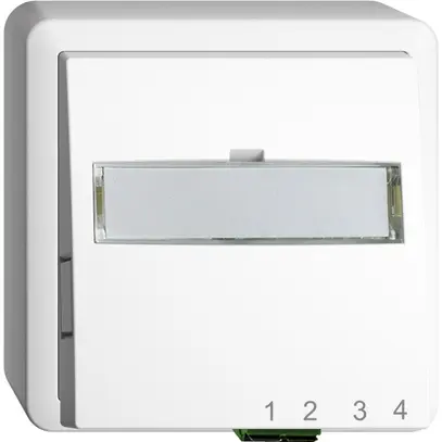 Boîte de raccordement AP FTTH EDIZIOdue FH 1×LC APC Duplex FX.39 blanc 