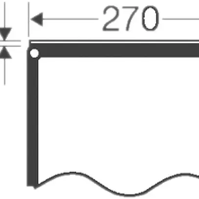 Plaque de fermeture gris 270mm pour coffret app.Enystar 