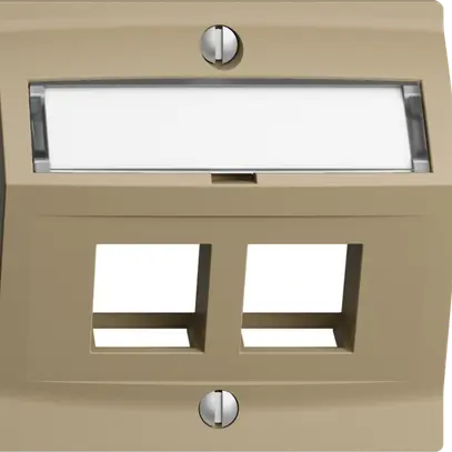 Kit de montage EDIZIOdue F, avec capot de sortie oblique, pour 2×Keystone, sand 