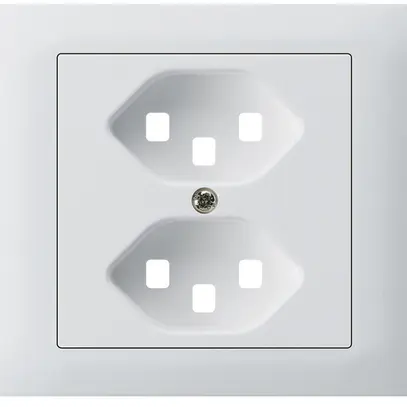 Kit frontale INS Hager kallysto per presa G3 2×tipo 23 telaio a innesto bianco 