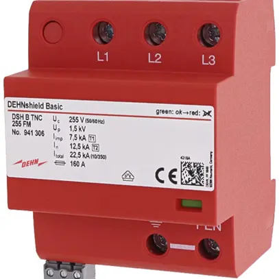 Scaricatore combinato DEHN/elvatec SE DSH B TNC 255 FM, TN-C, 230V 22.5kA 