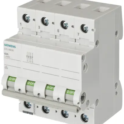 Interruttore AMD Siemens SENTRON 5TL1, 80A/440V 4L 4Ch, 4UM 