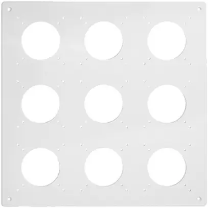 Placca di montaggio INC 3×3 Feller NEVO, per combinazione, con 9 fori NUP, grc 