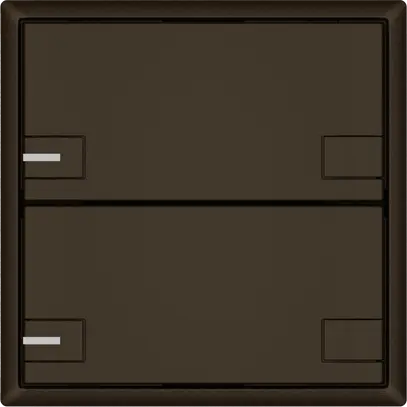 Poussoir universel EDIZIO.liv UNI SNAPFIX® a.LED RGB 2× comm.2T br 