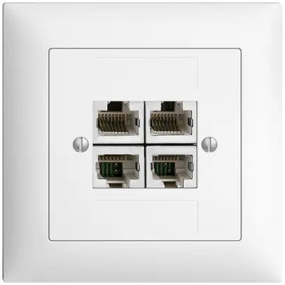 Presa di raccordo INC 4×RJ45/s 4P sep. EDIZIOdue bianco ITplus 