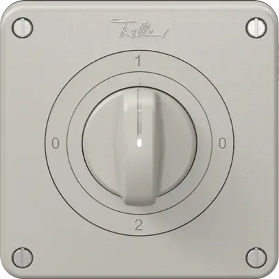 Interrupteur rotatif NEVO N.CO 2/1 L, avec manette, KS, 0-1-0-2, gris clair 