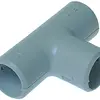 Pezzo T PVC per TIT M32 grigio chiaro 