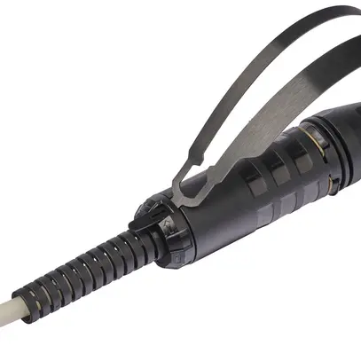 Câble patch FO R&M 2×OS2 HEC-QR LC-D APC ↔ LC-D APC noir 10m 