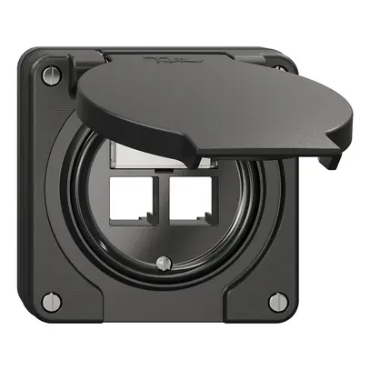 Kit di montaggio NUP Feller S-One EASYNET, per 2×RJ45, profondità 28 mm, nero 