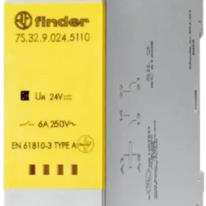 Modulo di relè Finder con contatti a guida forzata, 1 ch e 1 r, 6A, 12VDC 