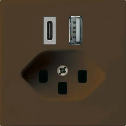 Presa di carica USB kallysto 18W PD 1×tipo A 1×tipo C T23 marrone 