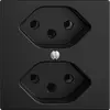 UP-Steckdose EDIZIOdue 2×T13 schwarz 