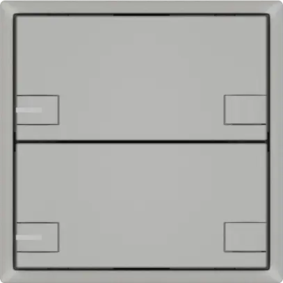 Pulsante universale EDIZIO.liv UNI SNAPFIX® c.LED RGB 2× com.2T grc 