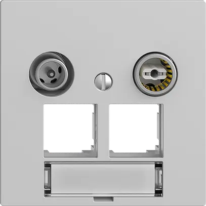 Prise multimédia EDIZIOdue F EASYNET 11dB, p.2×RJ45 S-One, gris clair 