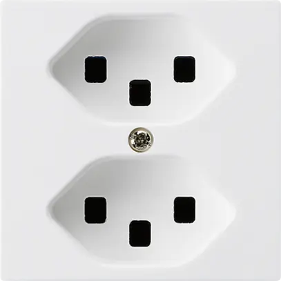 Prise kallysto 2×T23 blanc avec bornes enfichables 