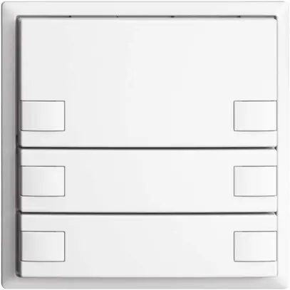 Poussoir univ. ENC 3×2t bornes à vis EDIZIOdue blanc, sans LED 
