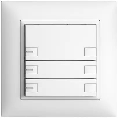 UP-Taster KNX 3-fach EDIZIOdue weiss RGB mit LED 