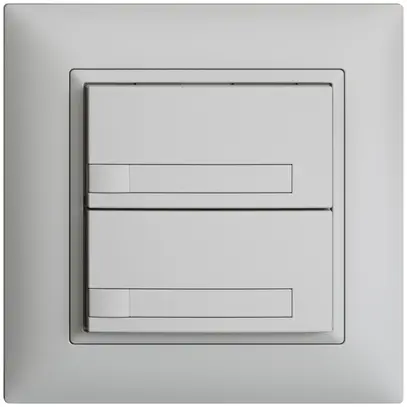 Pulsante INC KNX 2×EDIZIOdue grigio chiaro RGB senza LED con inserto carta 