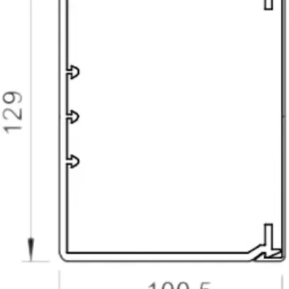 Canale d'installazione Bettermann WDK 100×130×2000mm grigio chiaro 