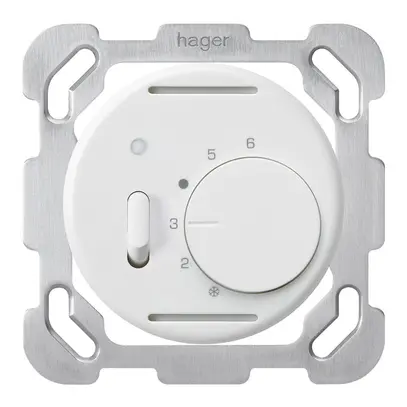 Insert thermostat d'ambiance ENC basico plaque de fixation blanc interrupteur 