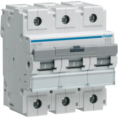 Disgiuntore Hager MCB 3P 400V tipo C 20A 4.5UM 