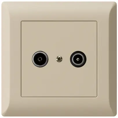 Prise de passage ENC kallysto.line R/TV 14dB beige 
