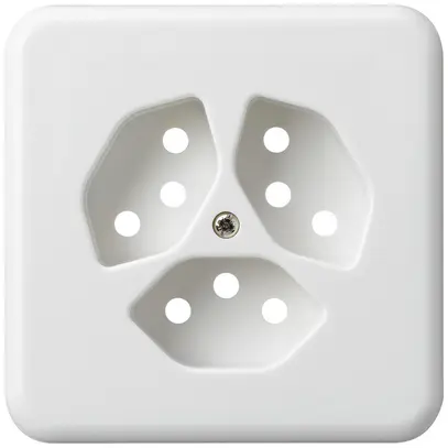 Placca di copertura grd.I 3×tipo 13 bianco basico 