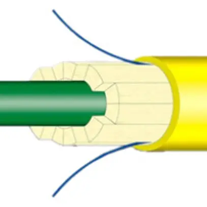 Cavo FO Universal H-LINE Eca 12×E9/125 Ø7.5mm, 1500N, giallo 