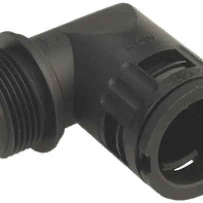 Raccordo angolare 90° M20 15.8×15.5 nero, AGRO Flexa-Quick IP68 