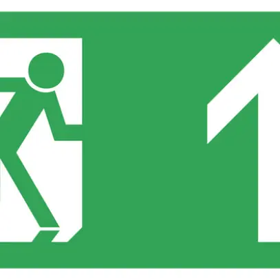 Piktogramme chemin de fuite vers le haut, pour CFE 8 et CFE 9-11 