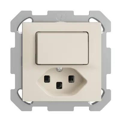 Combinazione INC A-R/1L+T23 16A EDIZIOdue crema 