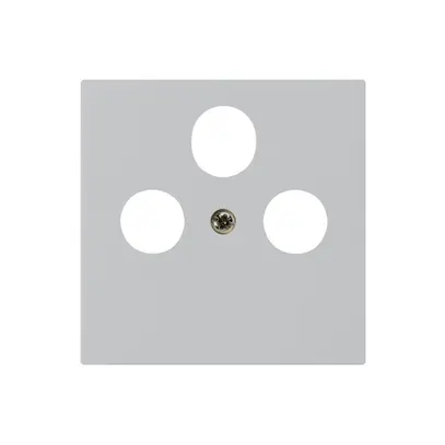 Placca frontale kallysto grigio chiaro per R/TV/SAT 60×60mm 