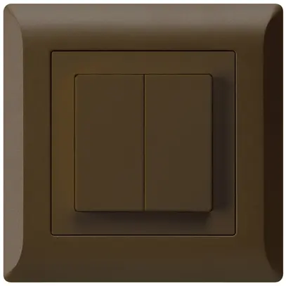 Pulsante INC kallysto.line 2×A-R/1P marrone 