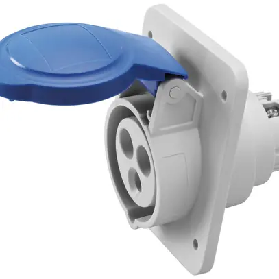 Prise INC CEE GEWISS 16A IP44 3P 6h 250V bornes à vis 85×75mm bleu 