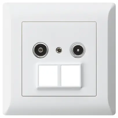 Prise multimédia ENC kallysto.line R/TV 10.5dB 2GHz blanc 