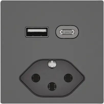 Presa di ricarica USB EDIZIO.liv SNAPFIX® USB A+C/T13 3A 230VAC grs 
