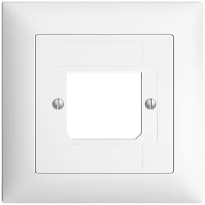 Kit frontal EDIZIOdue blanc 88×88mm 1×TT 3×RJ 