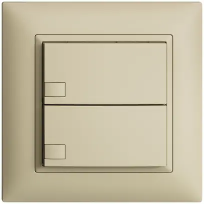 Pulsante INC KNX 2×EDIZIOdue vanille RGB senza LED 