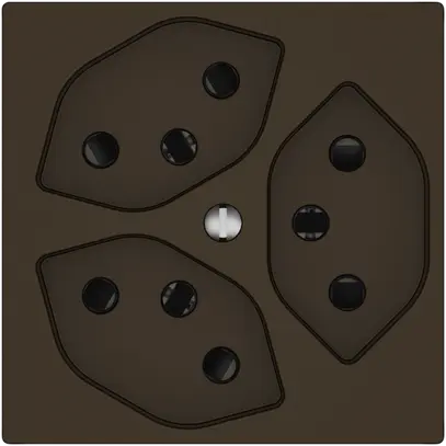 Prise EDIZIO.liv SNAPFIX® 3×T13 avec shutter br 