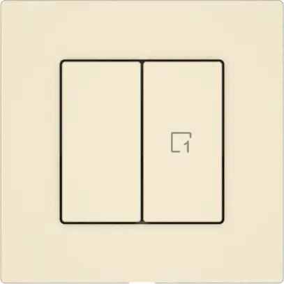 Interrupteur à poussoir EDIZIO.liv Wiser SNAPFIX® 1 scène 2 touches WLAN cr 