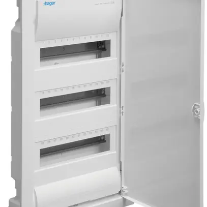 UP-Kleinverteiler Hager volta 3-reihig 12TE Tür IP30 348×630×94.5mm 