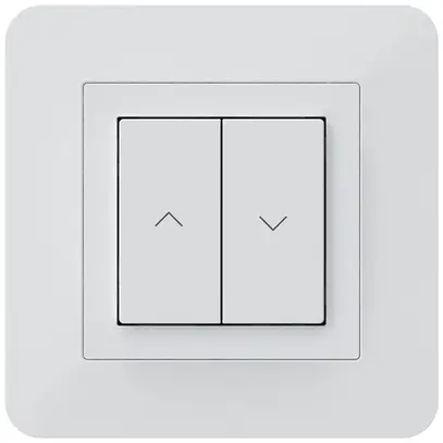Poussoir pour stores KNX ENC Hager BA kallysto.trend C double 94×94mm blanc 