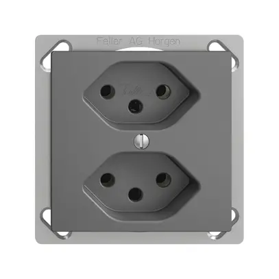 Presa INS EDIZIOdue 2×T13 grigio scuro 