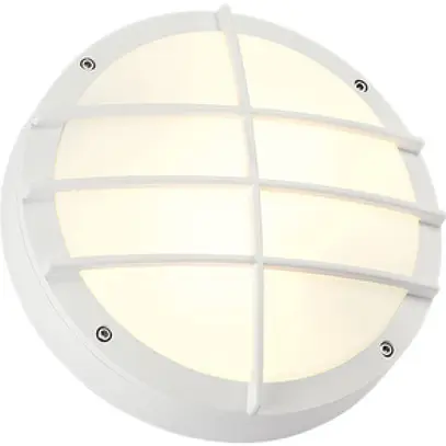 Lampada a muro SLV BULAN GRID, 2×E27 25W tonda IP44 bianco 