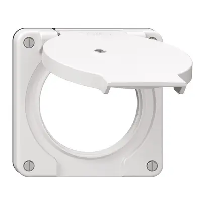 Couvercle avec clapet NEVO Ø60mm pour prise 2-fois lum. bc (joint no) 