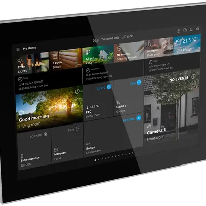 Écran tactile 10" ABB-SmartTouch, KNX/free@home/ABB-Welcome, noir/acier fin 